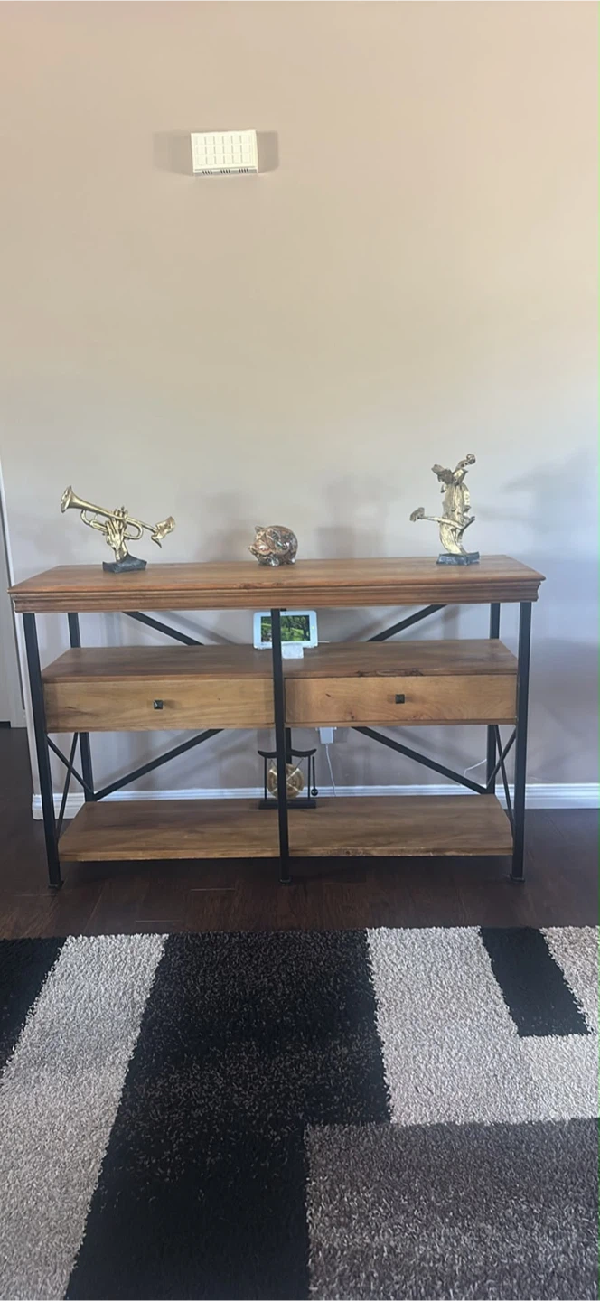 Console Table with 2 Drawers and Shelf