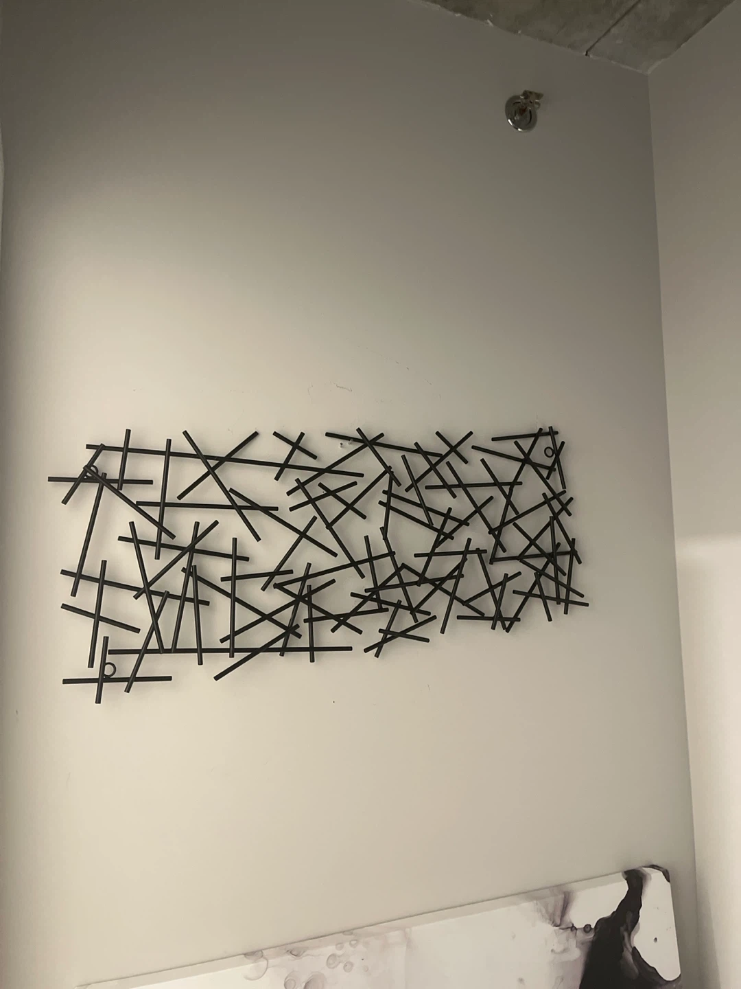 Abstract Black Metal Wall Art 2 1/2 ft.