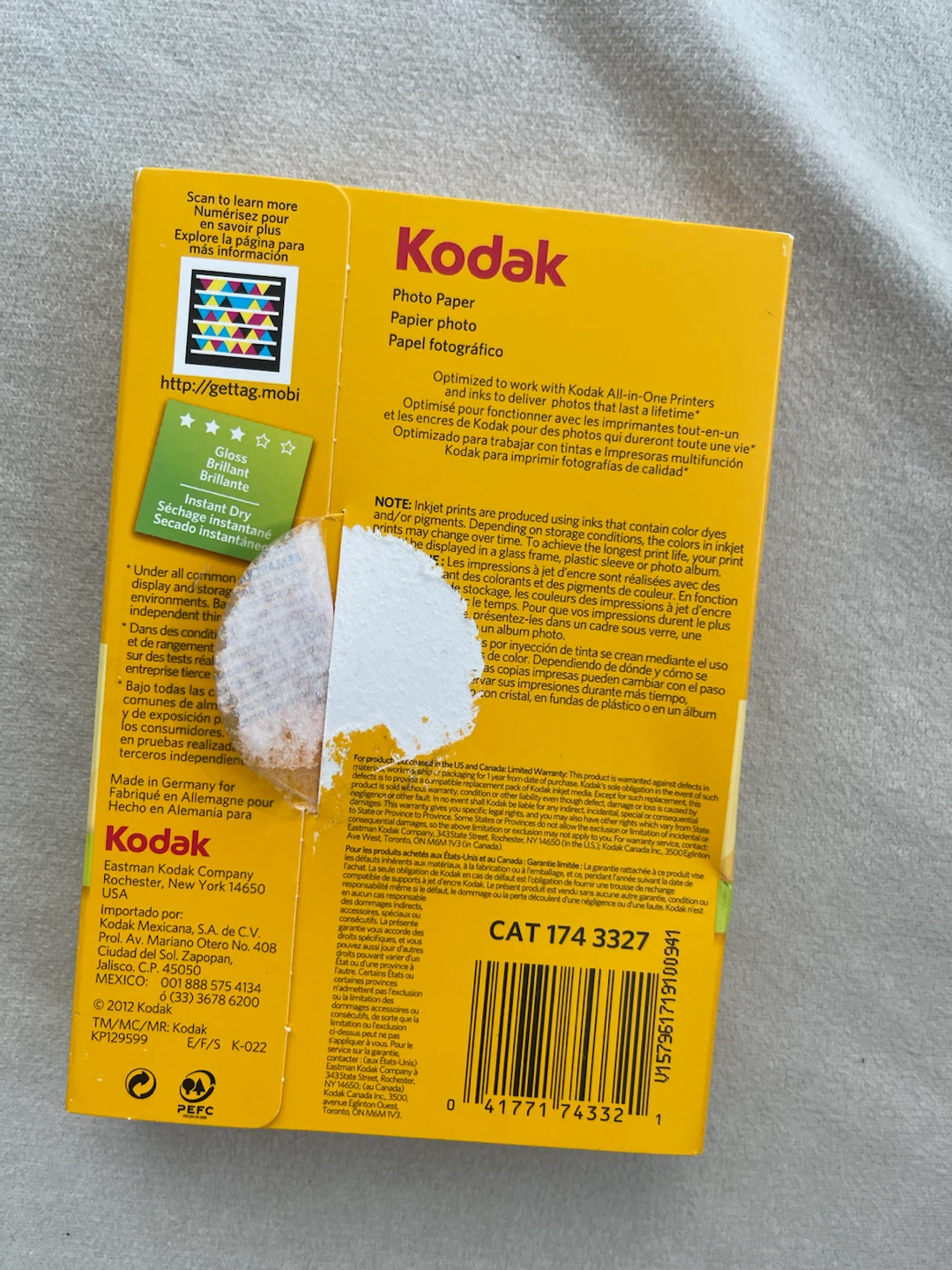 Kodak Photo Paper 100 Sheets 4x6 Glossy - photo 2
