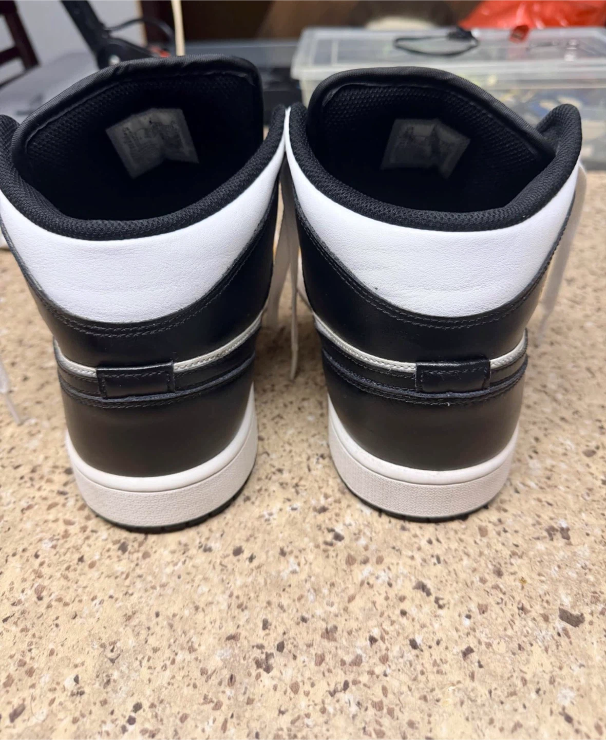 Air Jordan 1 Mid Yellow Black White Sneakers - photo 3