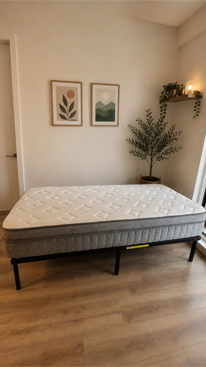 Ghost Bed Twin XL Size Mattress + Metal Bed Frame