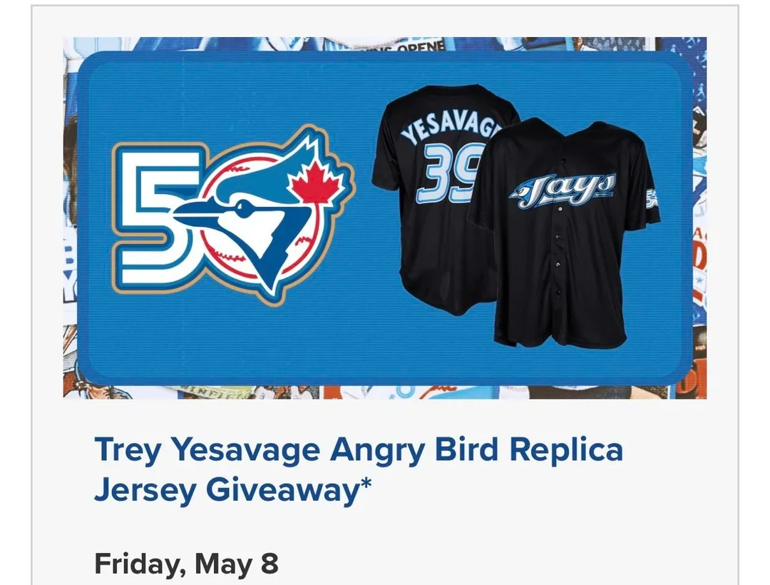 Giveaway Trey Yesavage Blue Jays Jersey - photo 3