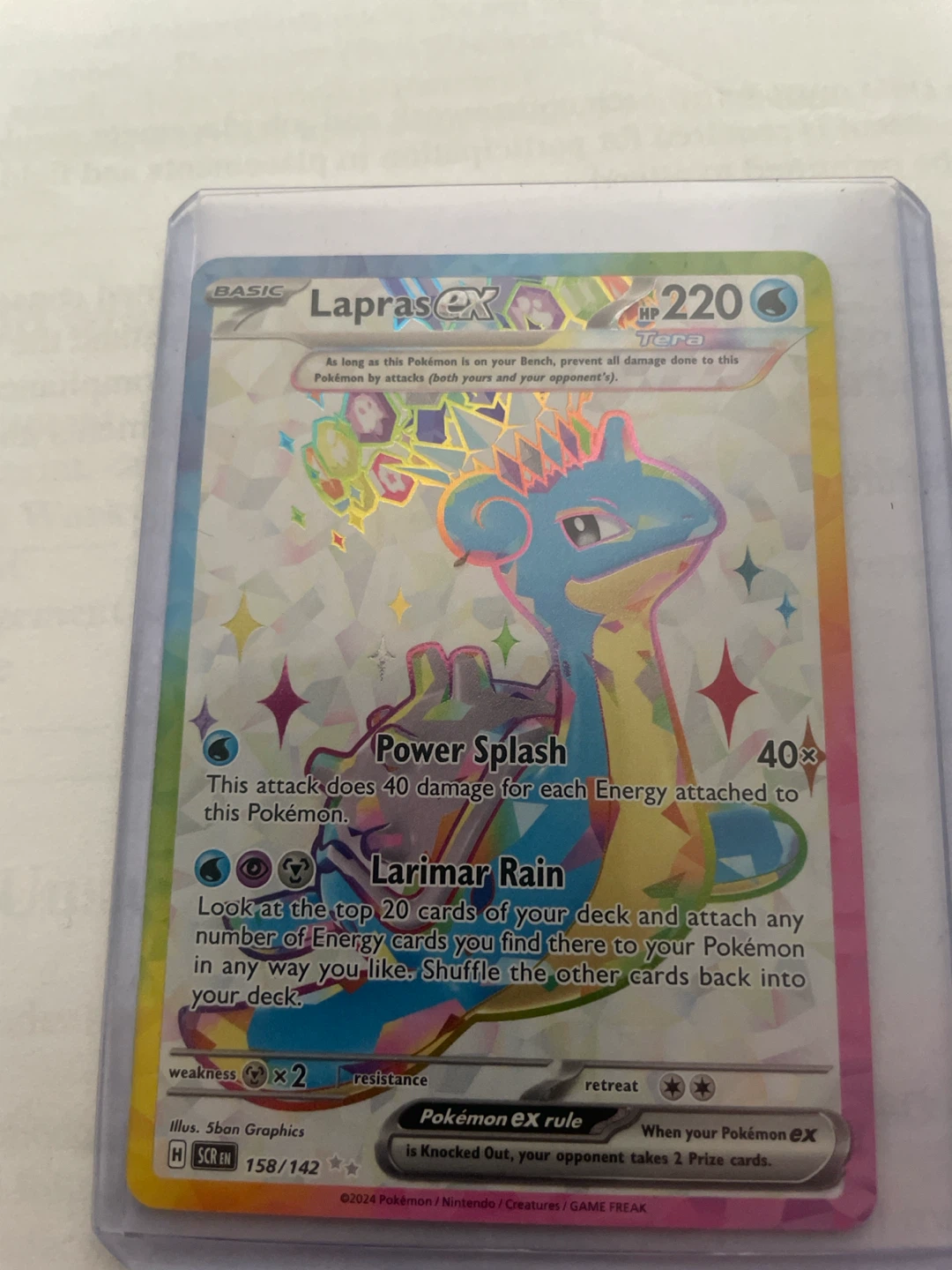 Pokemon TCG Lapras EX Trading Card 158/142