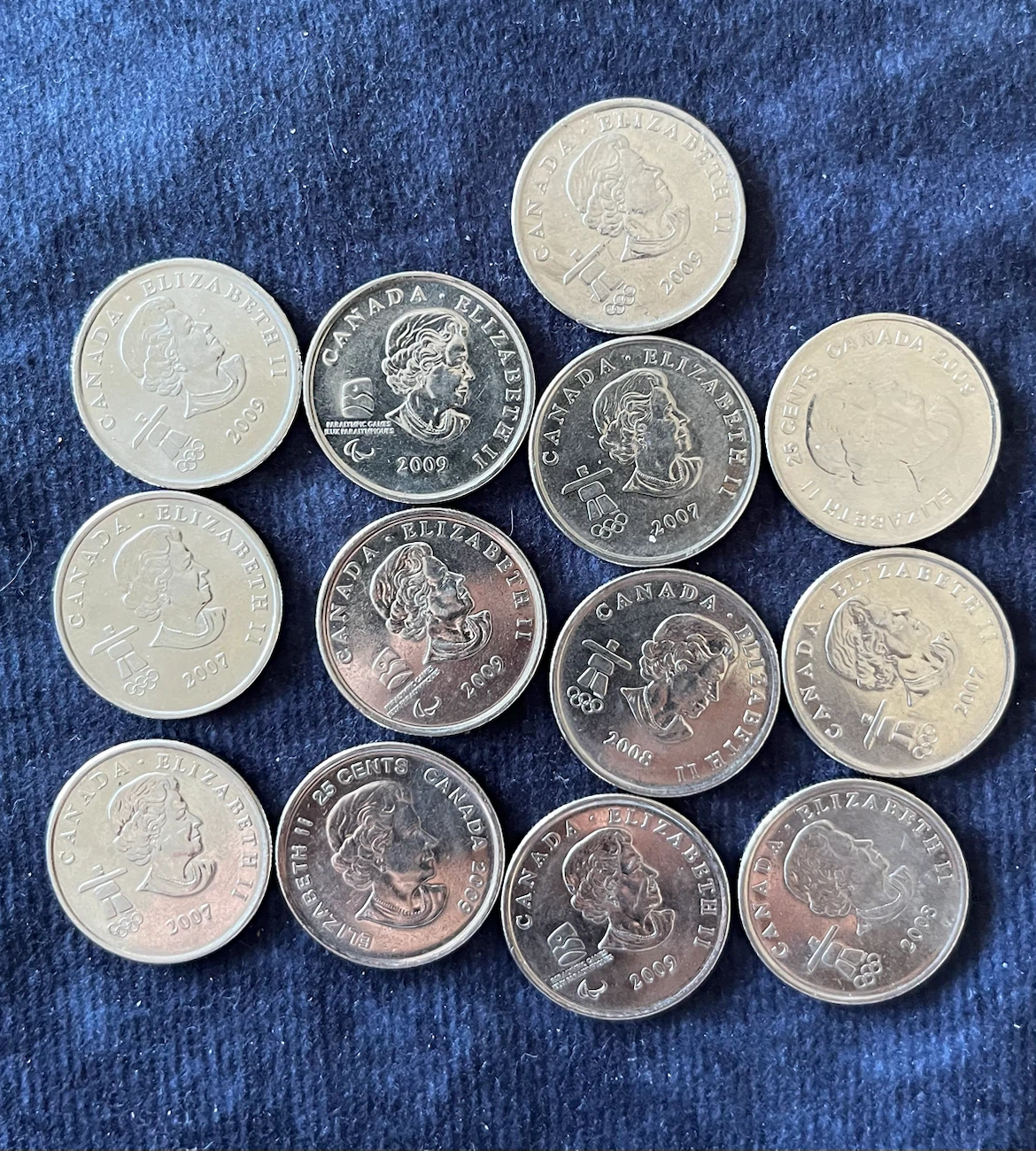 Collection of 14 Canadian 25-cent coins - photo 2