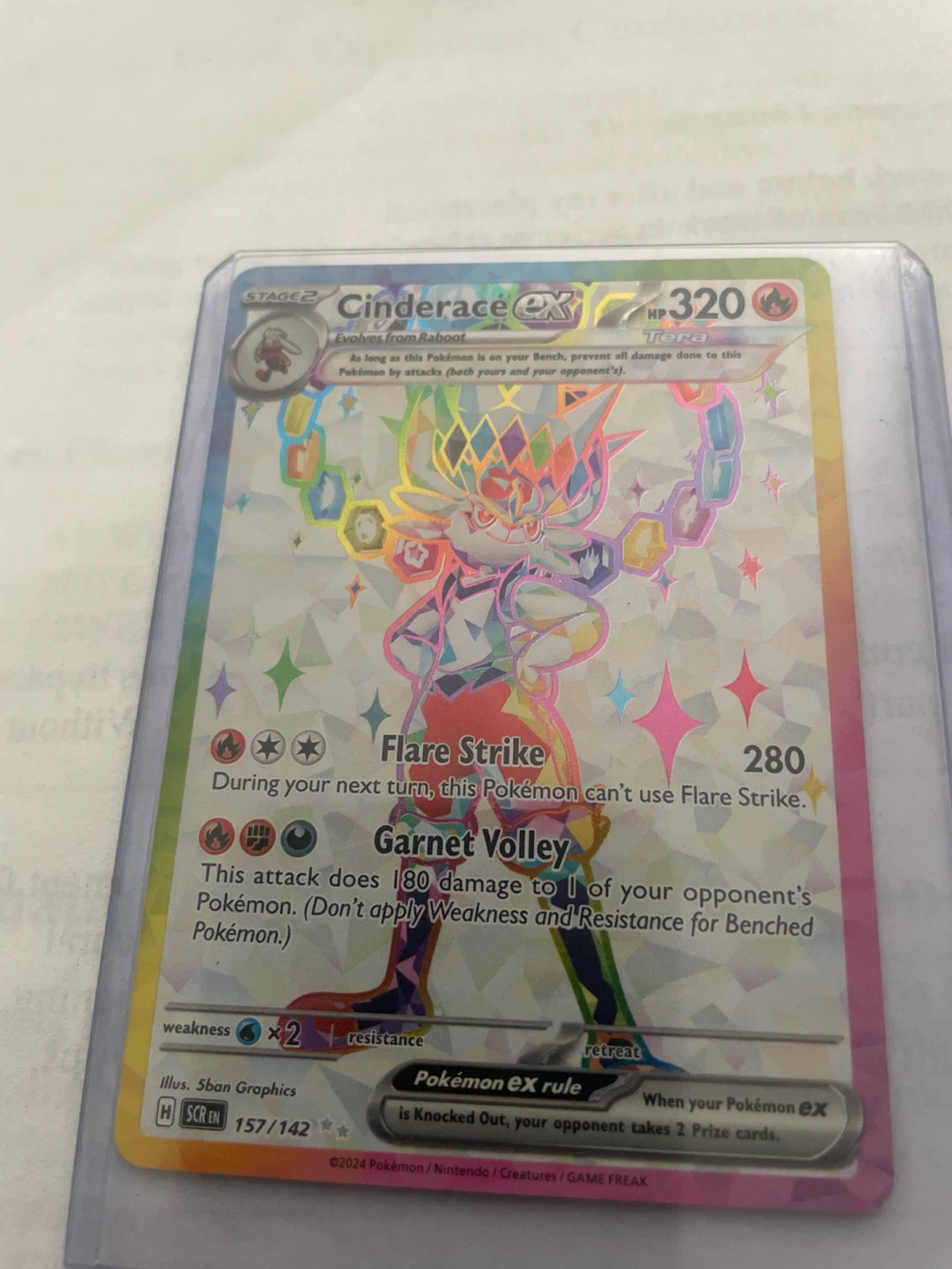 Pokemon Cinderace EX Trading Card 157/142