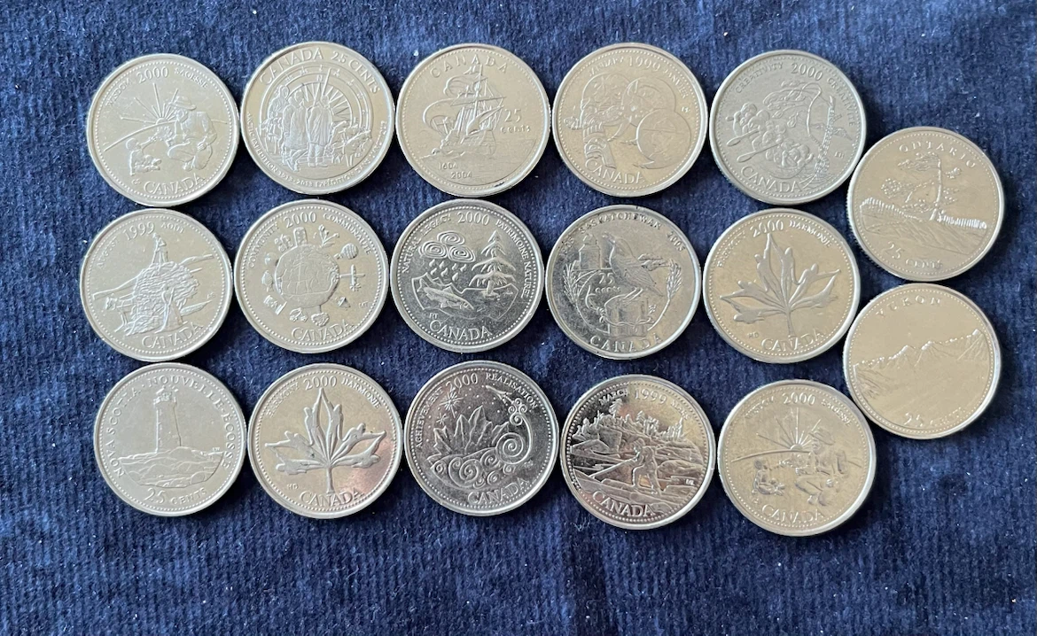Comimortave  🇨🇦 17 coins ten dollars Quarters