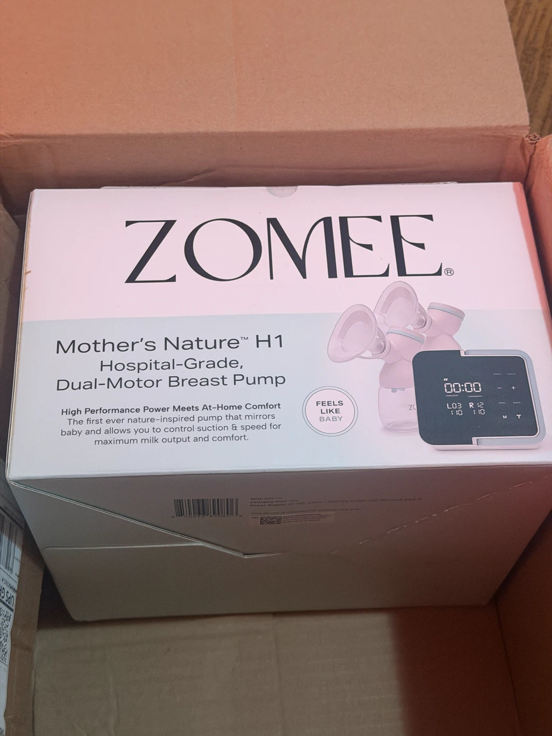 Zomee Mother's Nature H1 Hospital-Grade Dual-Motor Breast Pump