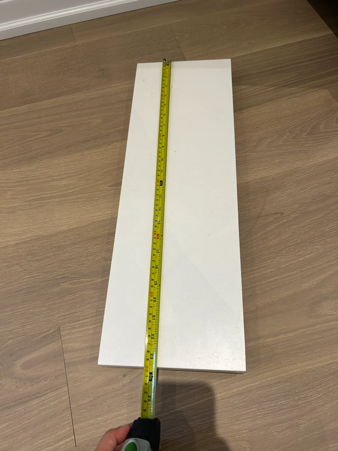 White Floating Shelf with Black Bracket - photo 2