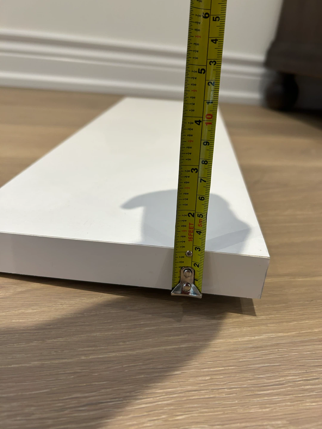 White Floating Shelf with Black Bracket - photo 4