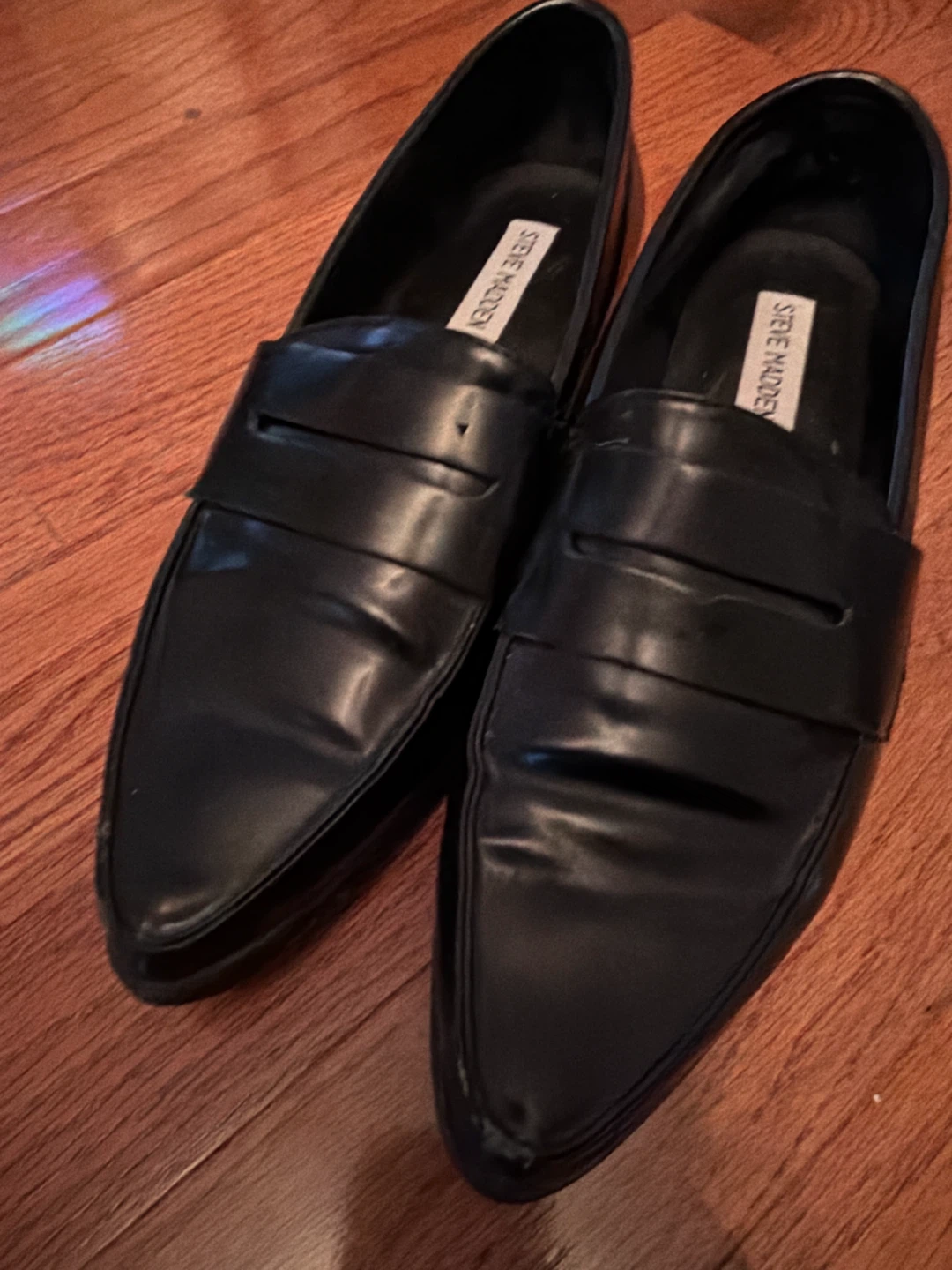 Steve Madden Black Loafers
