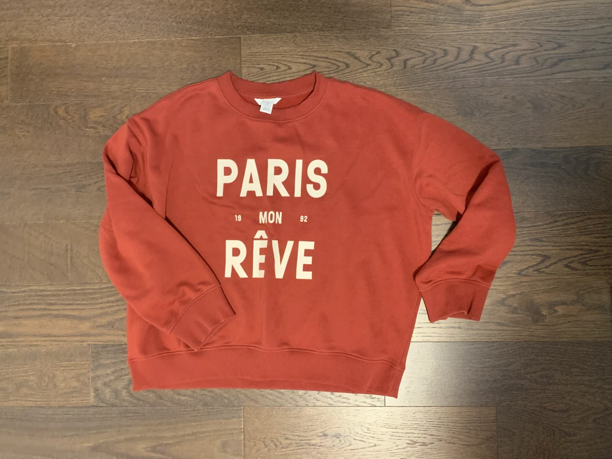 H&M "Paris Rêve" Sweatshirt - Size L