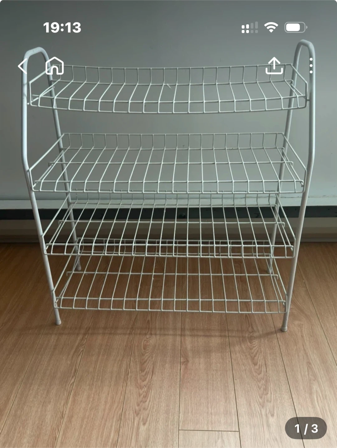 White 4-Tier Wire Shelving Unit