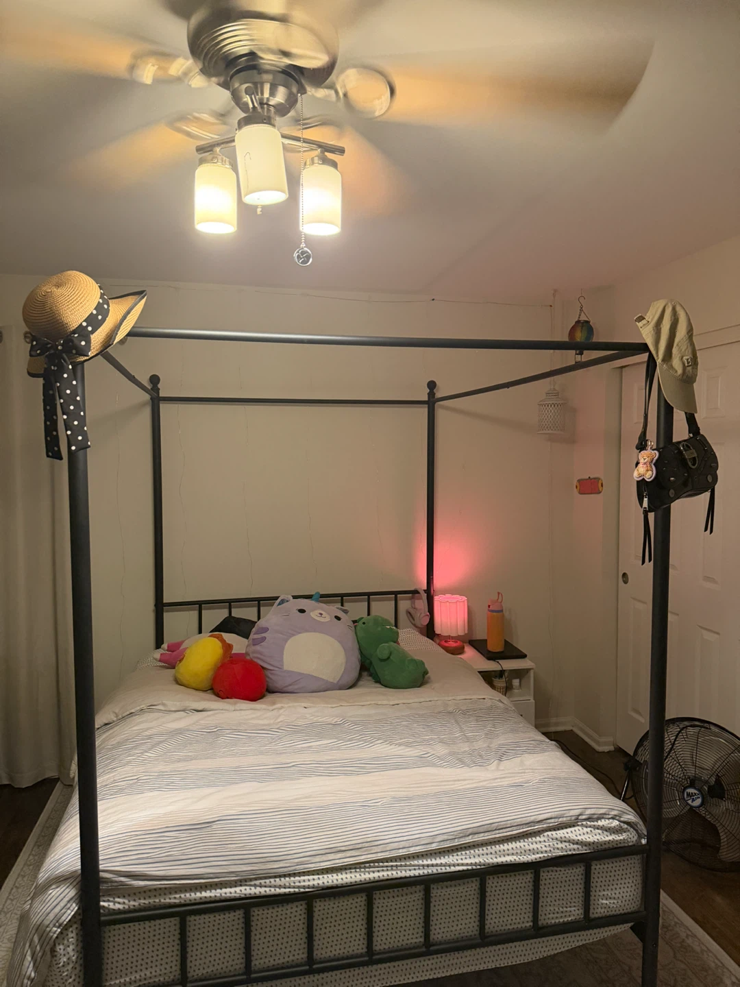 Black Metal Canopy Bed Frame - photo 2