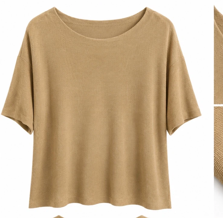 Camel Knit T-Shirt - photo 4