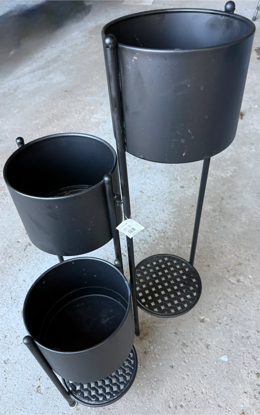 Black Metal Tiered Plant Stand