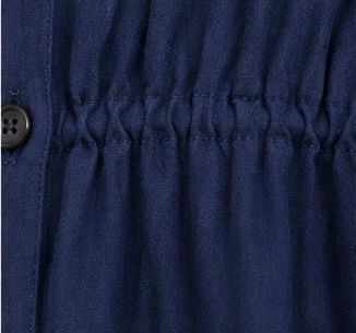 Navy Blue Button-Up Midi Dress - photo 4