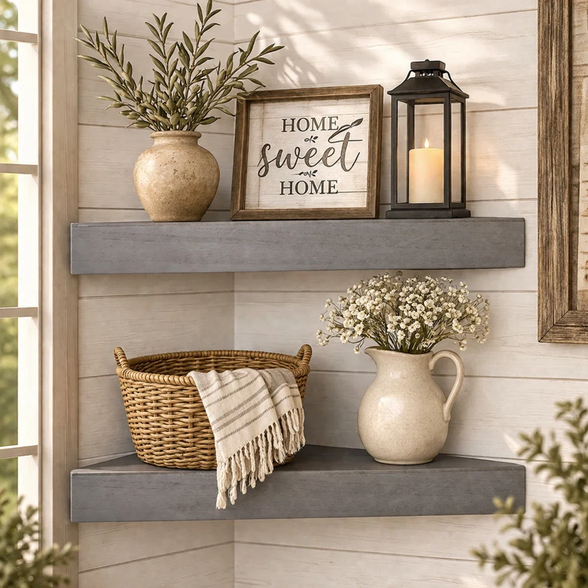 Floating Corner Shelves (Set of 2)