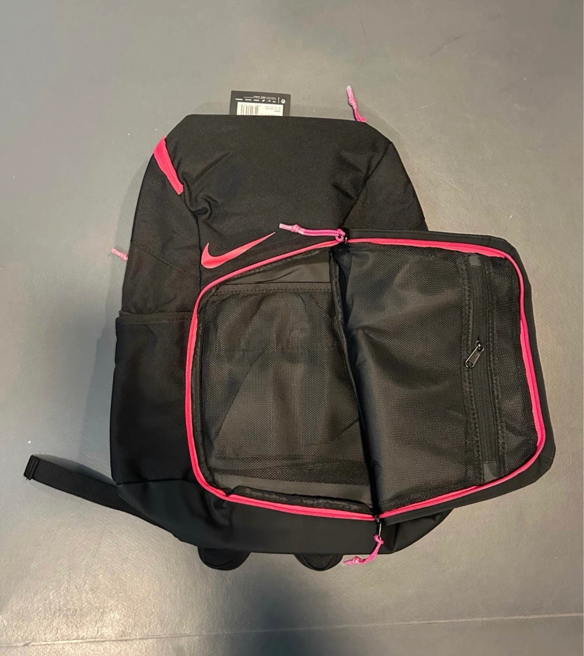 Nike Backpack Black Pink Swoosh