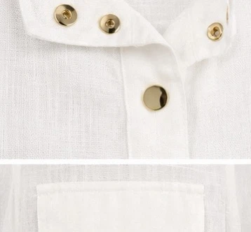 JONES & CO White Linen Utility Jacket - photo 3