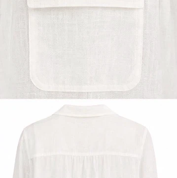 JONES & CO White Linen Utility Jacket - photo 4