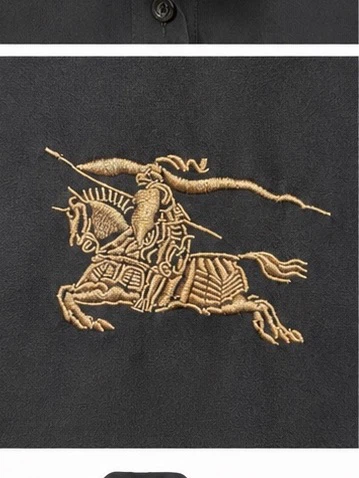 Burberry Black Short-Sleeve Dress Knight Embroidery - photo 4