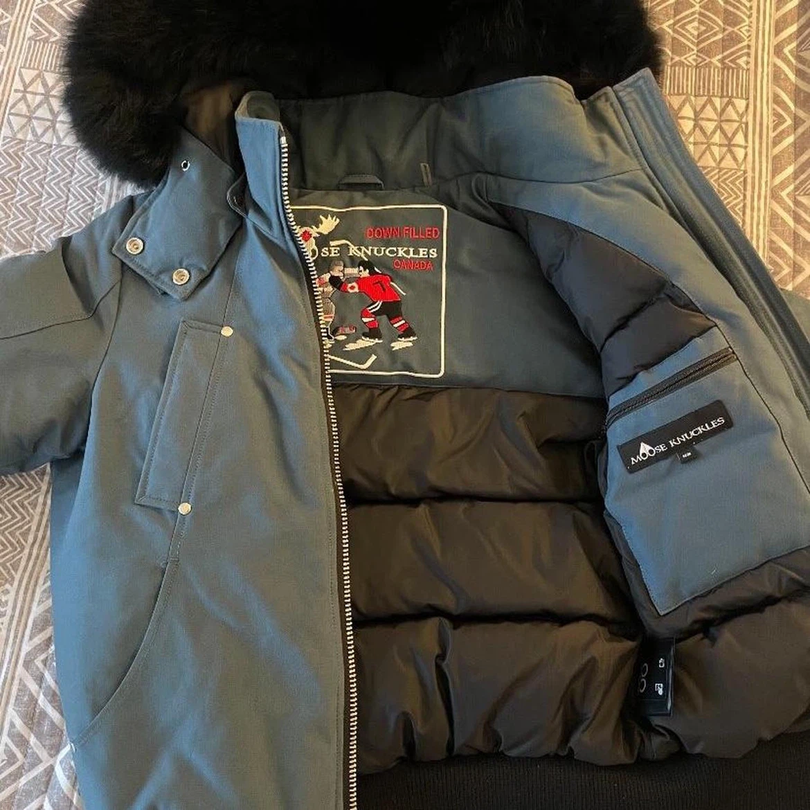 Moose Knuckles Down Filled Bomber Jacket