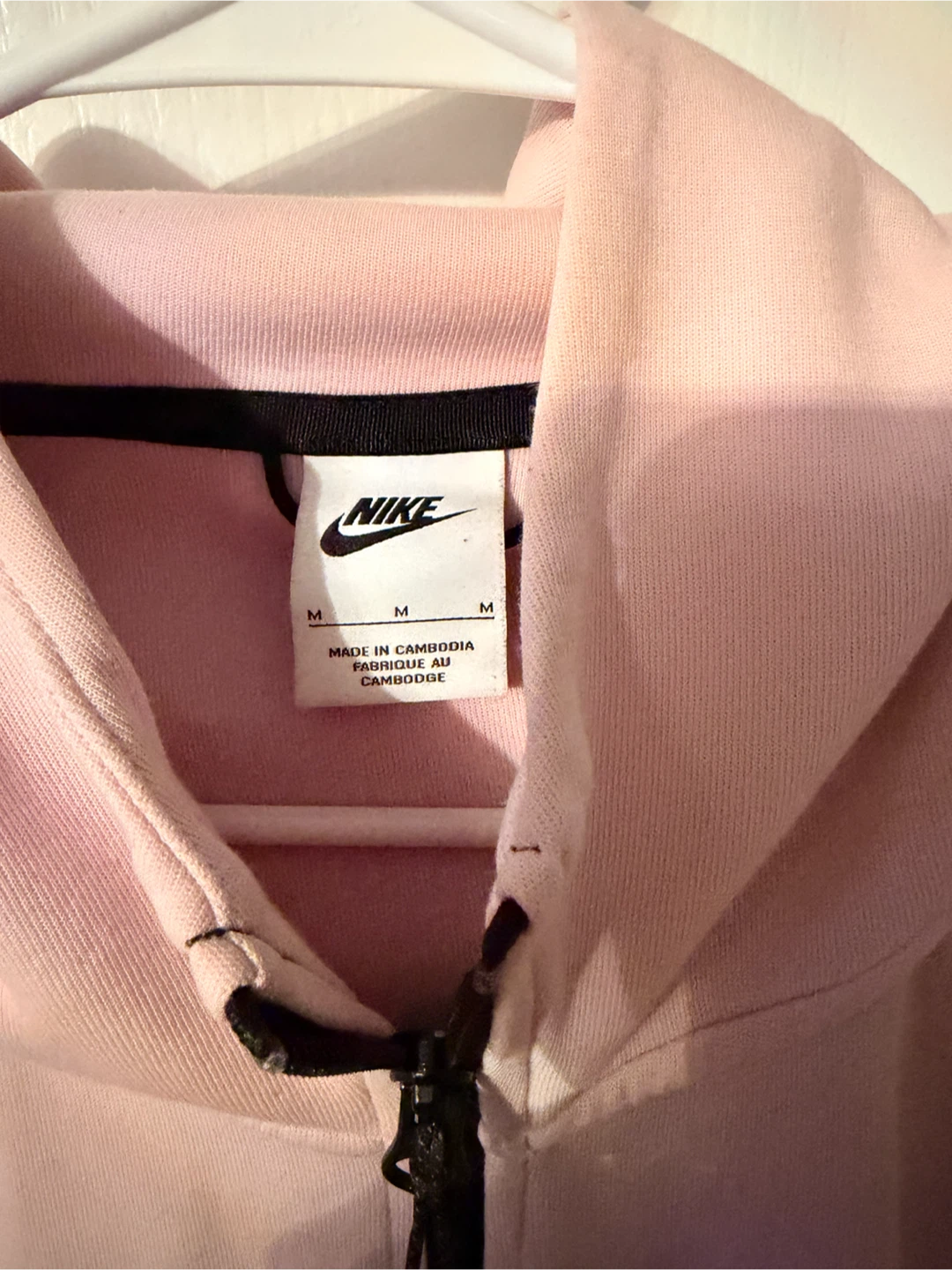 Nike Pink Tech Fleece Full Zip Hoodie Size M