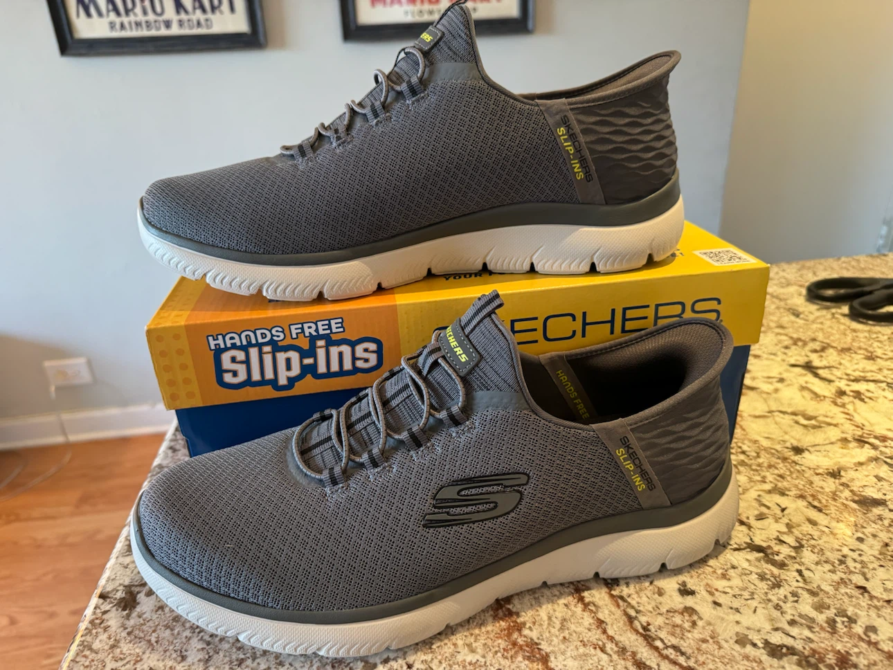 Grey Sketchers Slip In Sneakers