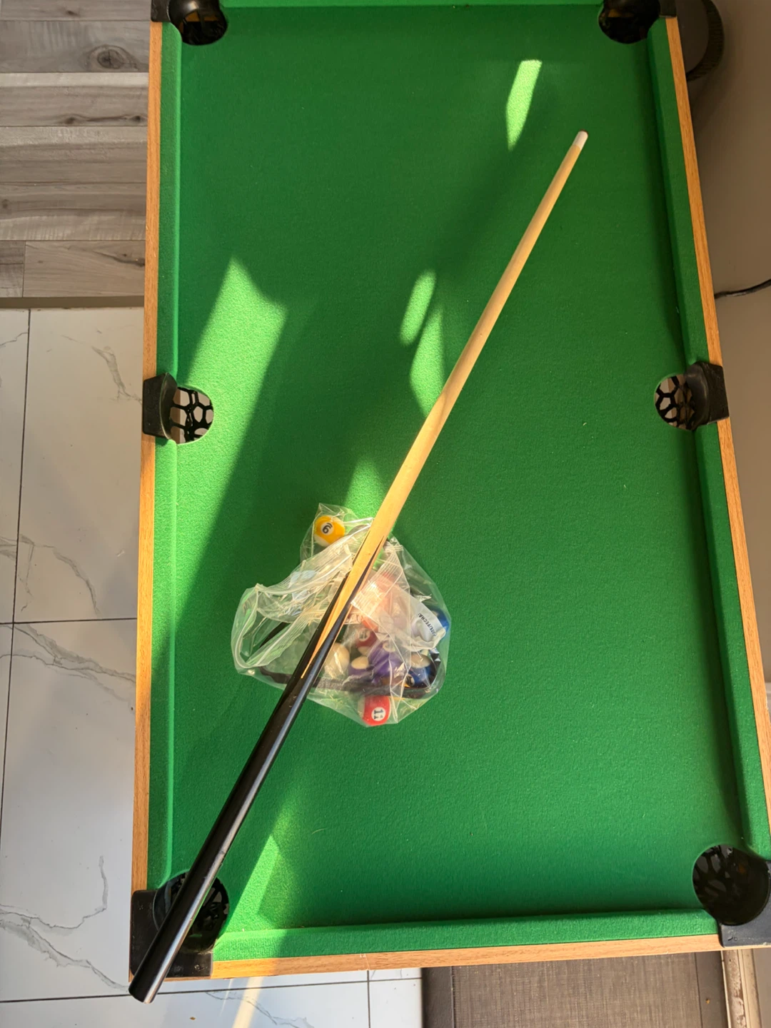 3-in-1 Game Table with Pool Cues
