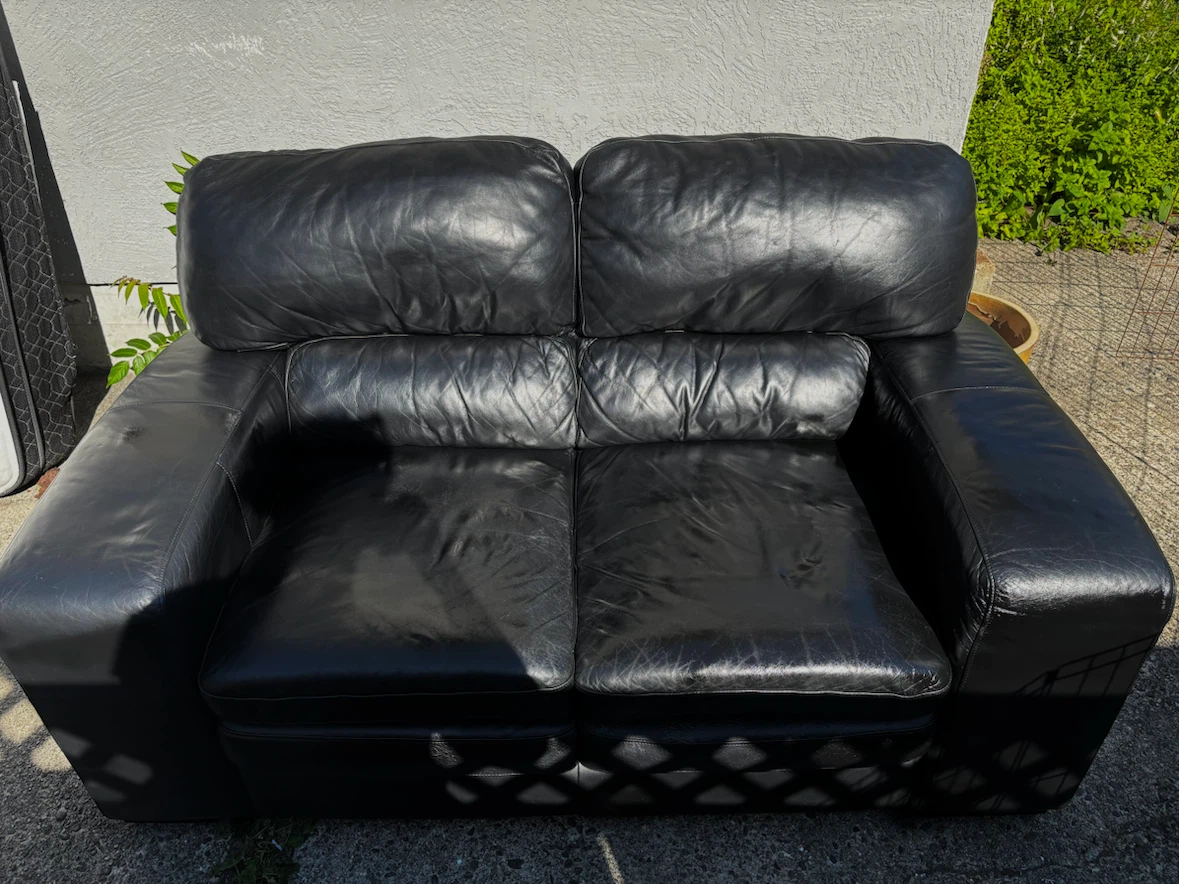 Black Leather Loveseat