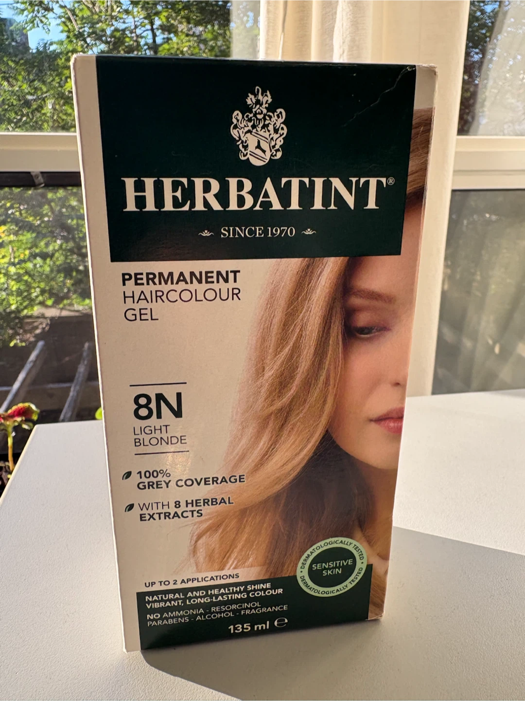NEW Herbatint 8N Light Blonde Permanent Haircolour Gel