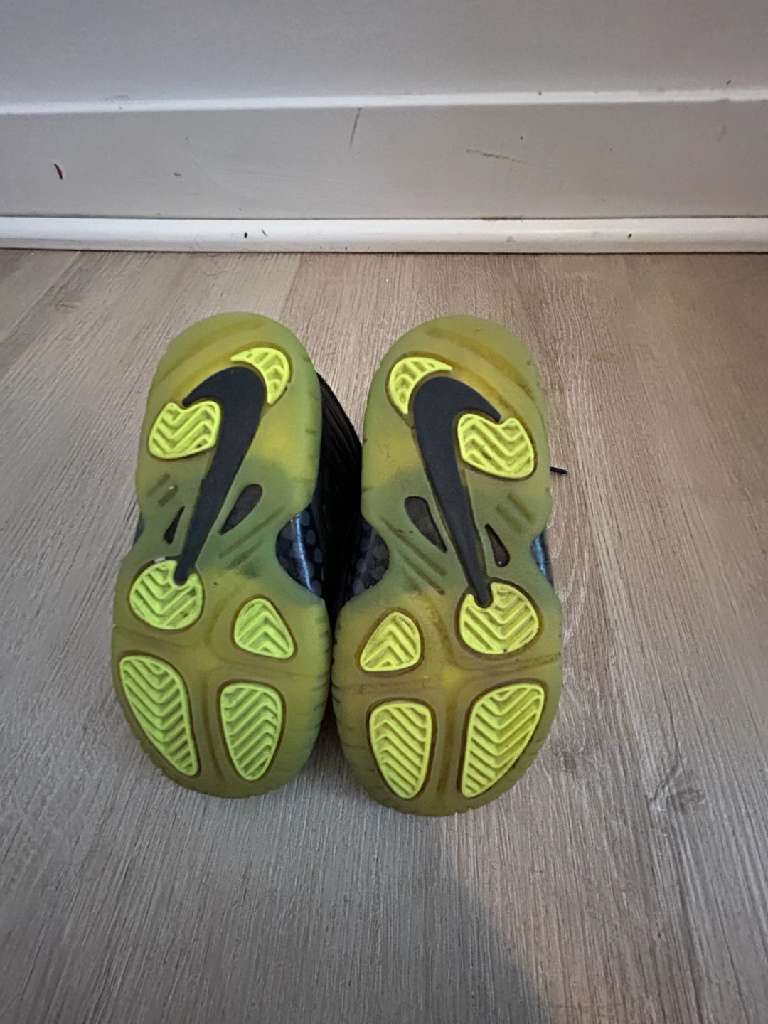 Nike Little Posite One Shoes Black Volt Toddler Size 5C - photo 4