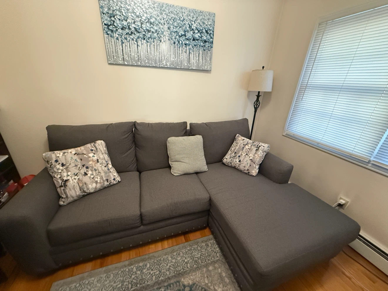 Gray Sectional Sofa with Chaise