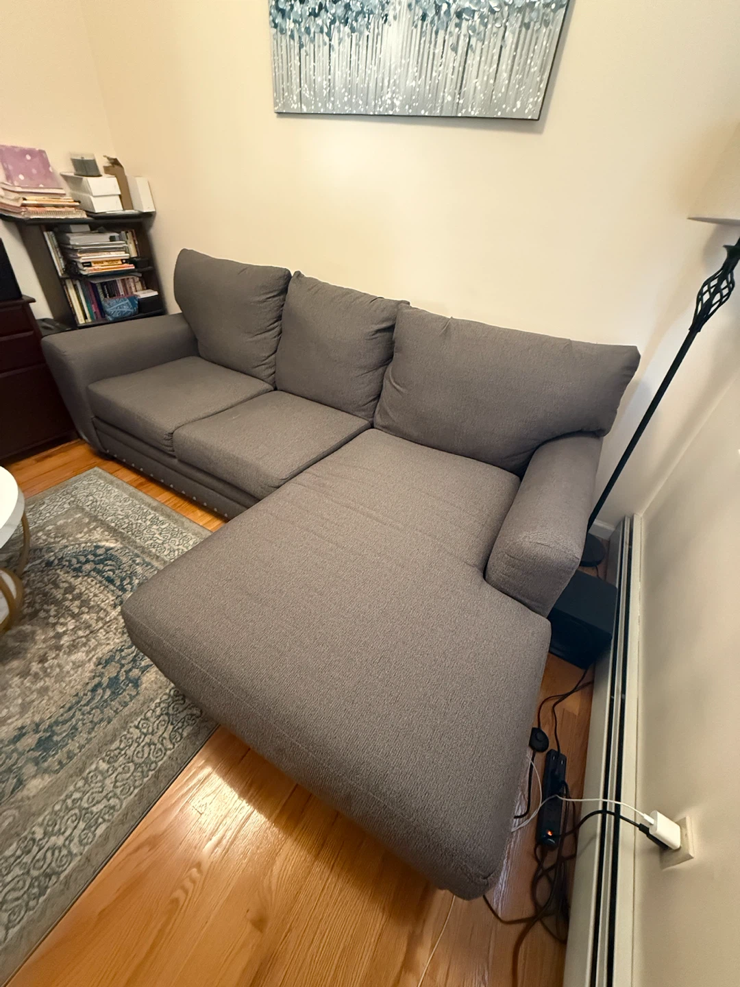 Gray Sectional Sofa with Chaise - photo 4
