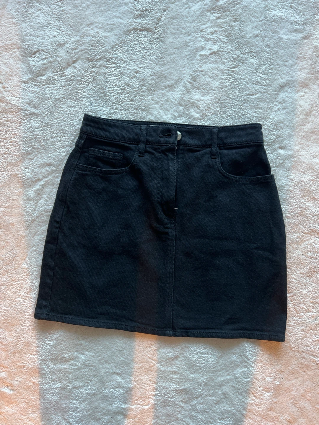 Wilfred Free Black Denim Mini Skirt - Size 2