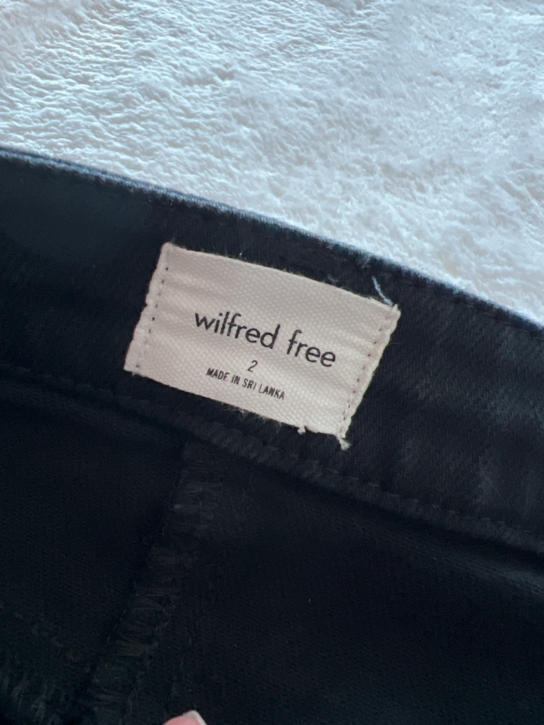 Wilfred Free Black Denim Mini Skirt - Size 2 - photo 2