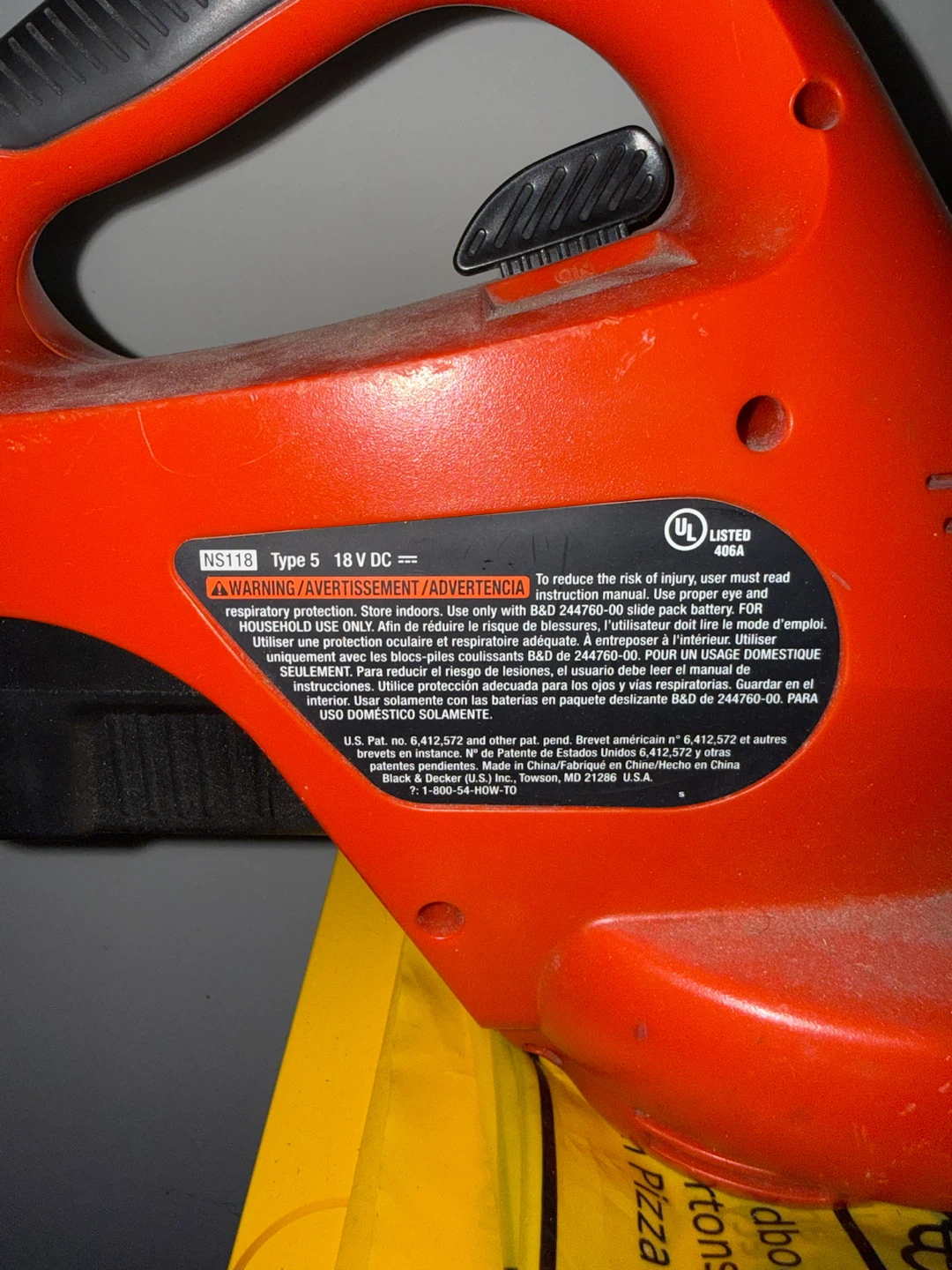 Black & Decker Type 5 18V DC Leaf Blower