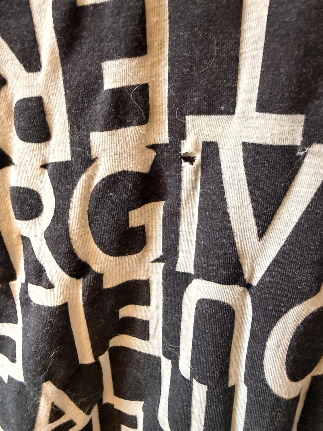 Black and White All-Over Text Hoodie - photo 3