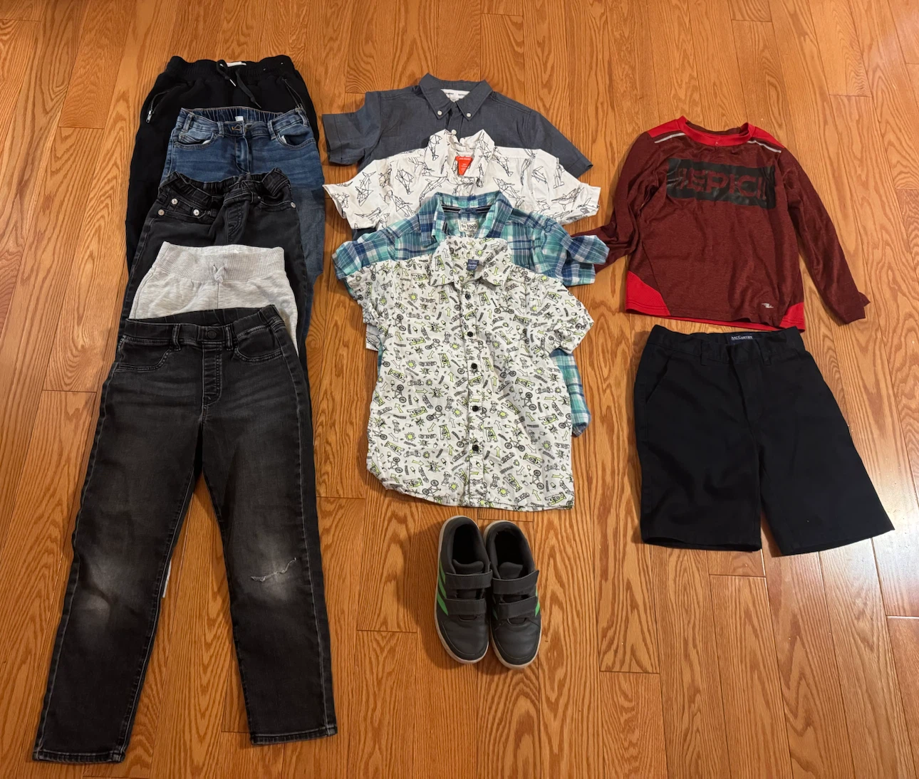 Boys summer Clothing with Adidas shoes