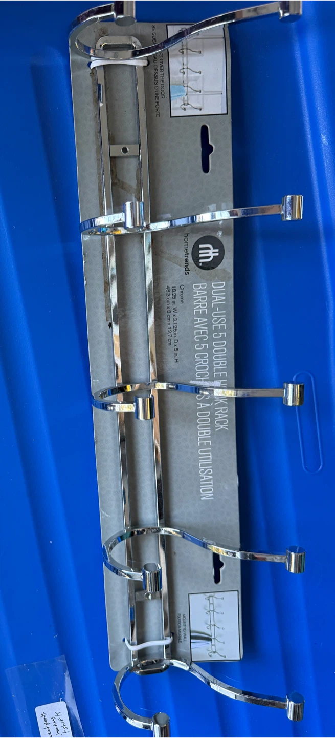 hometrends Dual-Use 5 Double Hook Rack