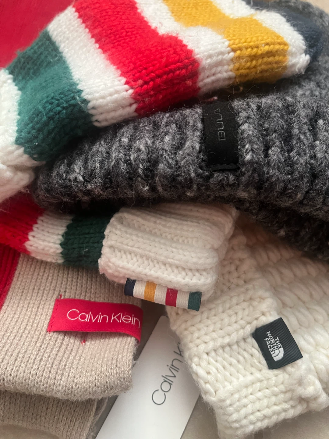 Women’s Bundle: Calvin Klein Scarf, Knit Hats & Mittens