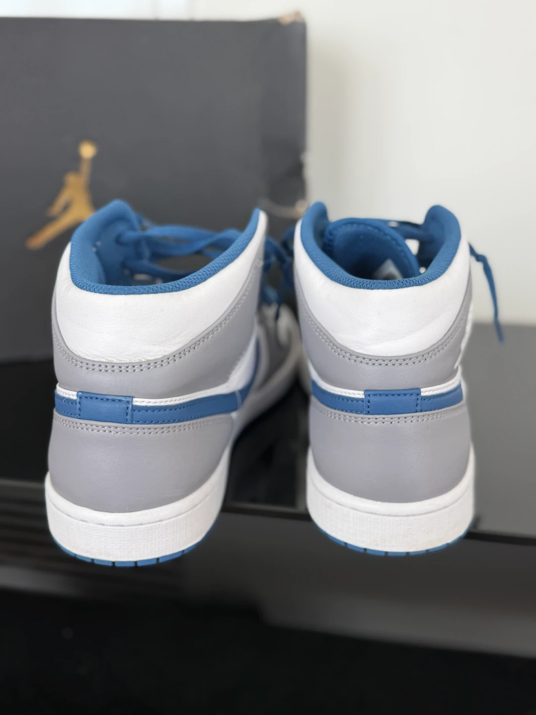 NIKE Air Jordan 1 Mid 'Cement True Blue' Men - photo 5