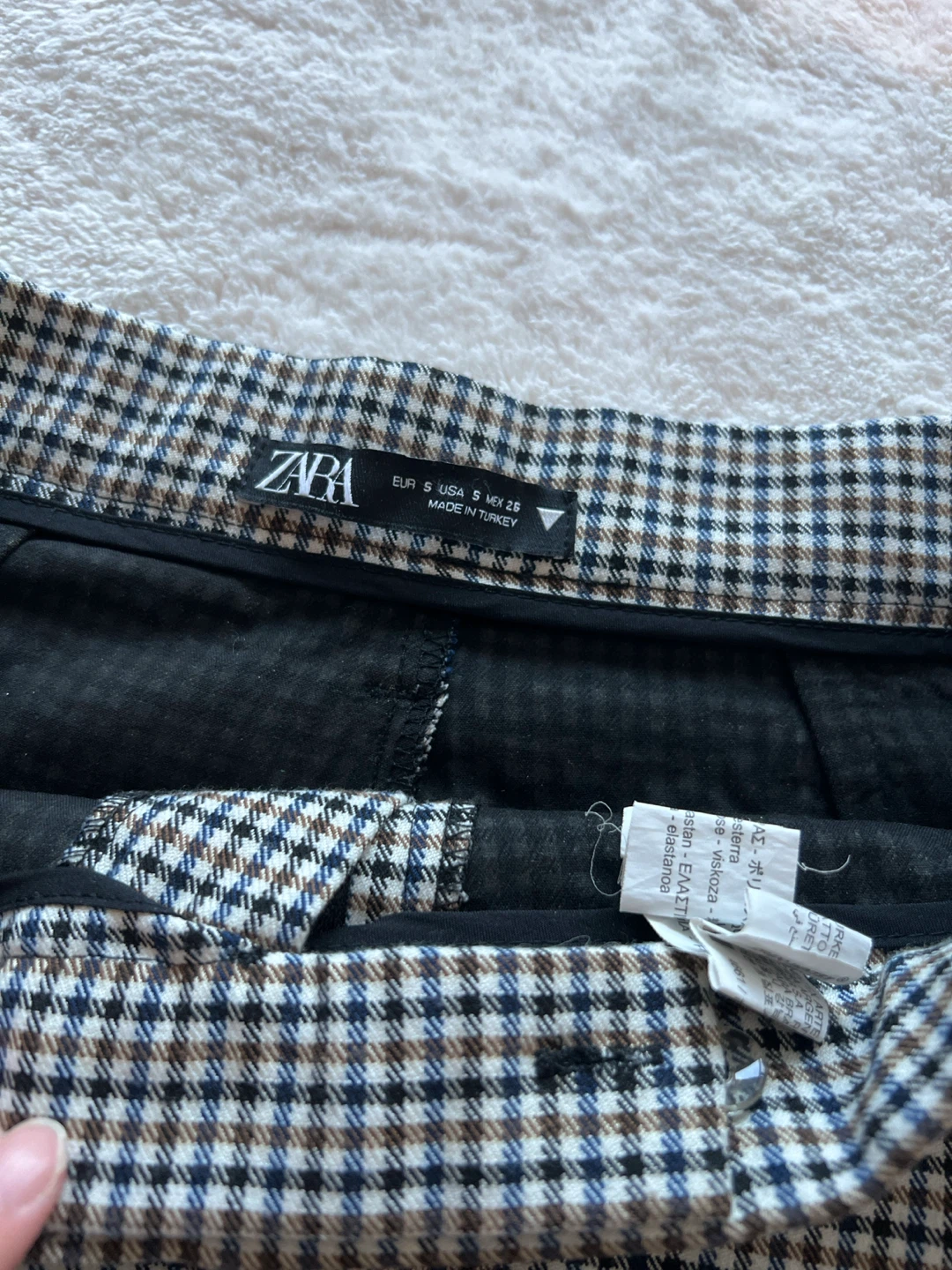 ZARA Gingham Shorts Size S - photo 2