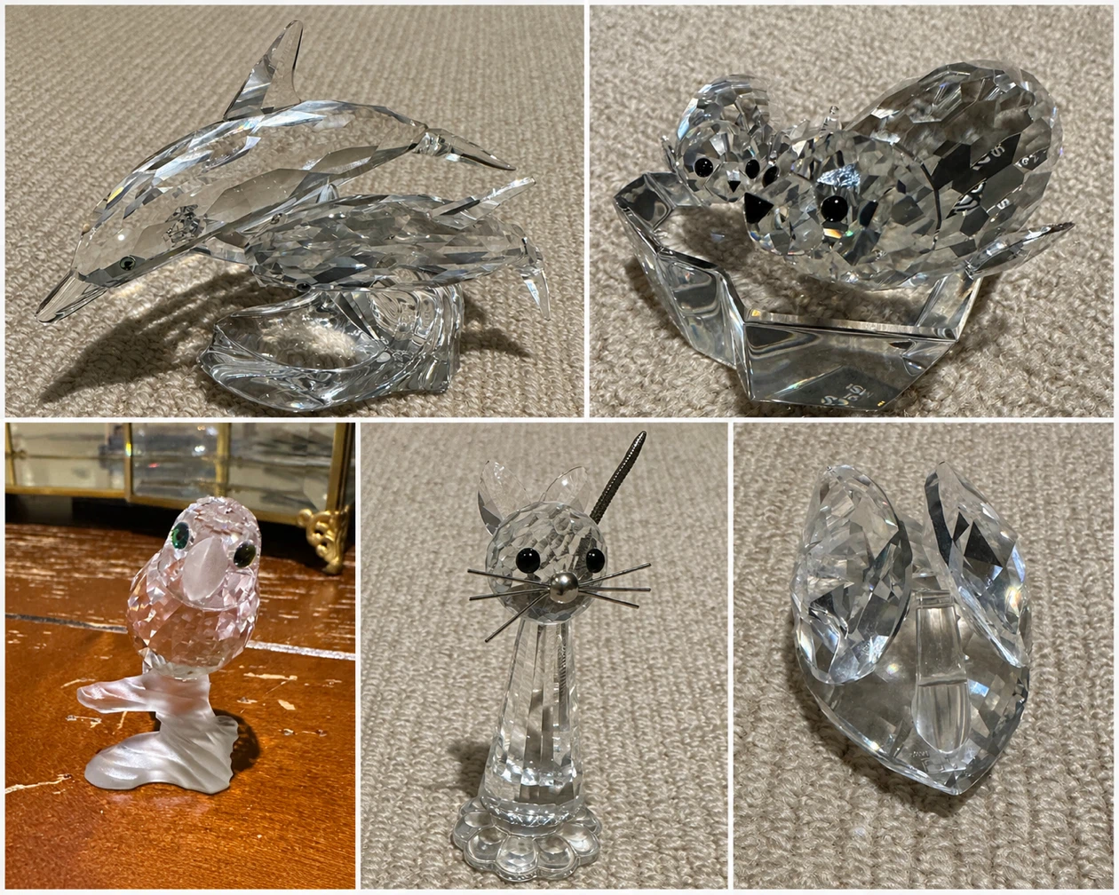Selection of Five Swarovski Animal Crystal Figurines