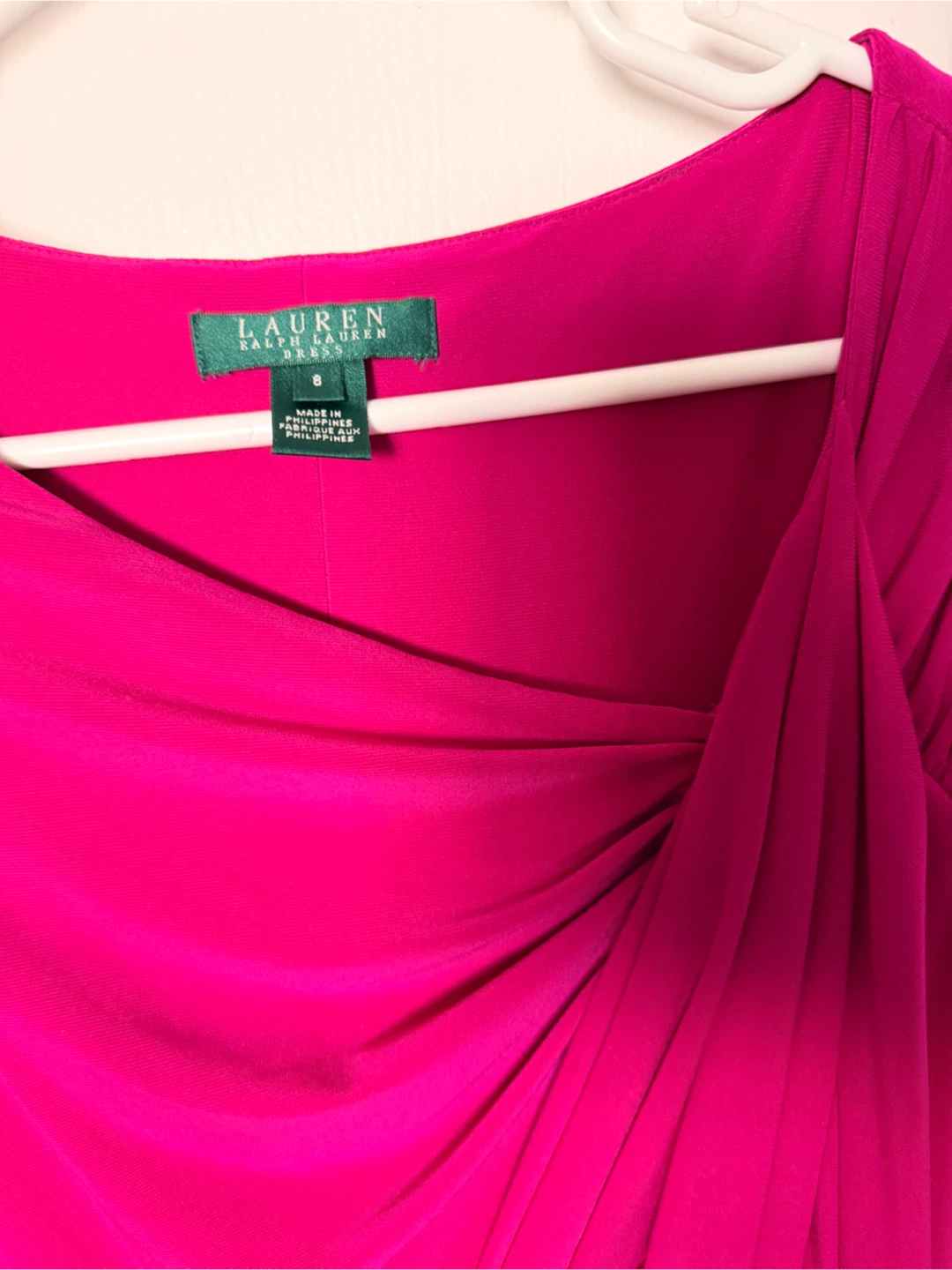 Lauren Ralph Lauren Fushia Ruched Sheath Dress Size 6