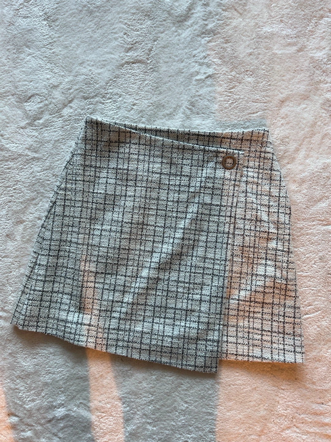 b+ab plaid wrap skirt