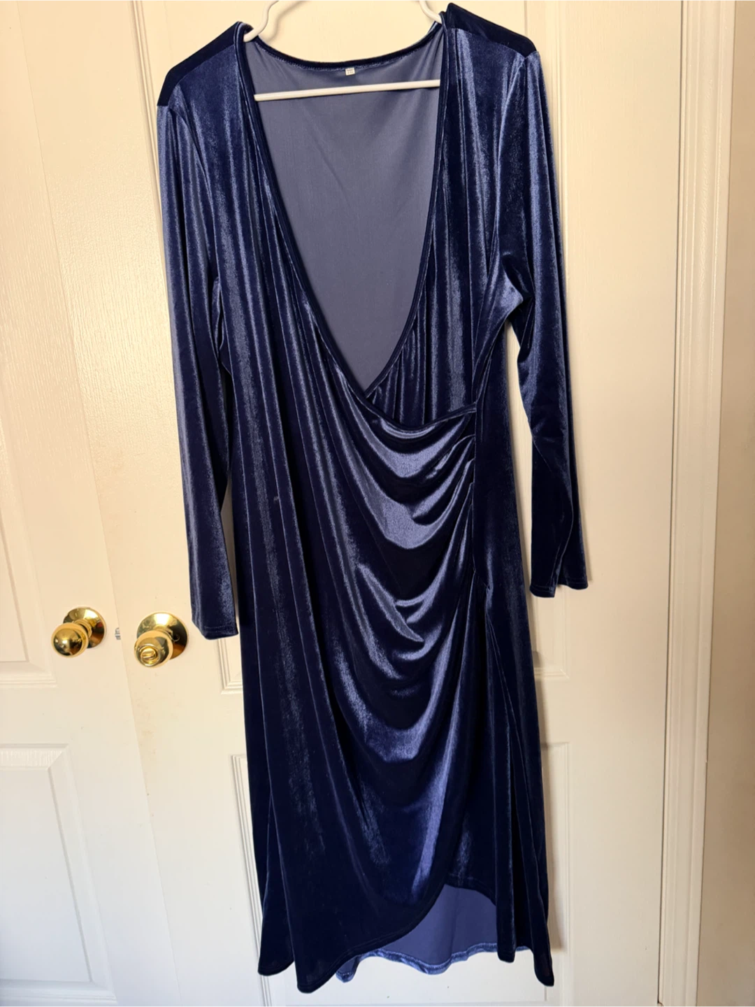 Blue Velvet Wrap Dress - photo 2
