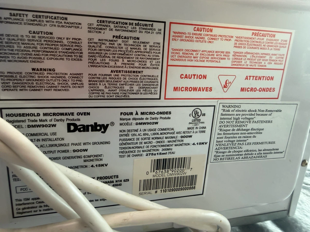 Danby Microwave DMW902W - photo 5