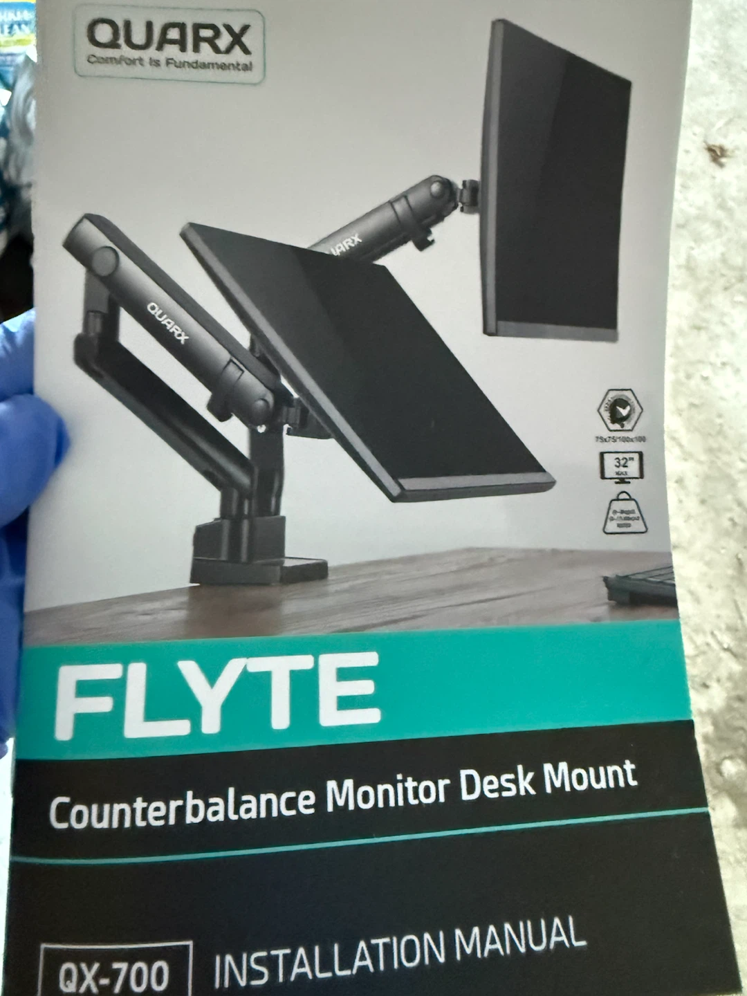 QUARX FLYTE QX-700 Counterbalance Monitor Desk Mount