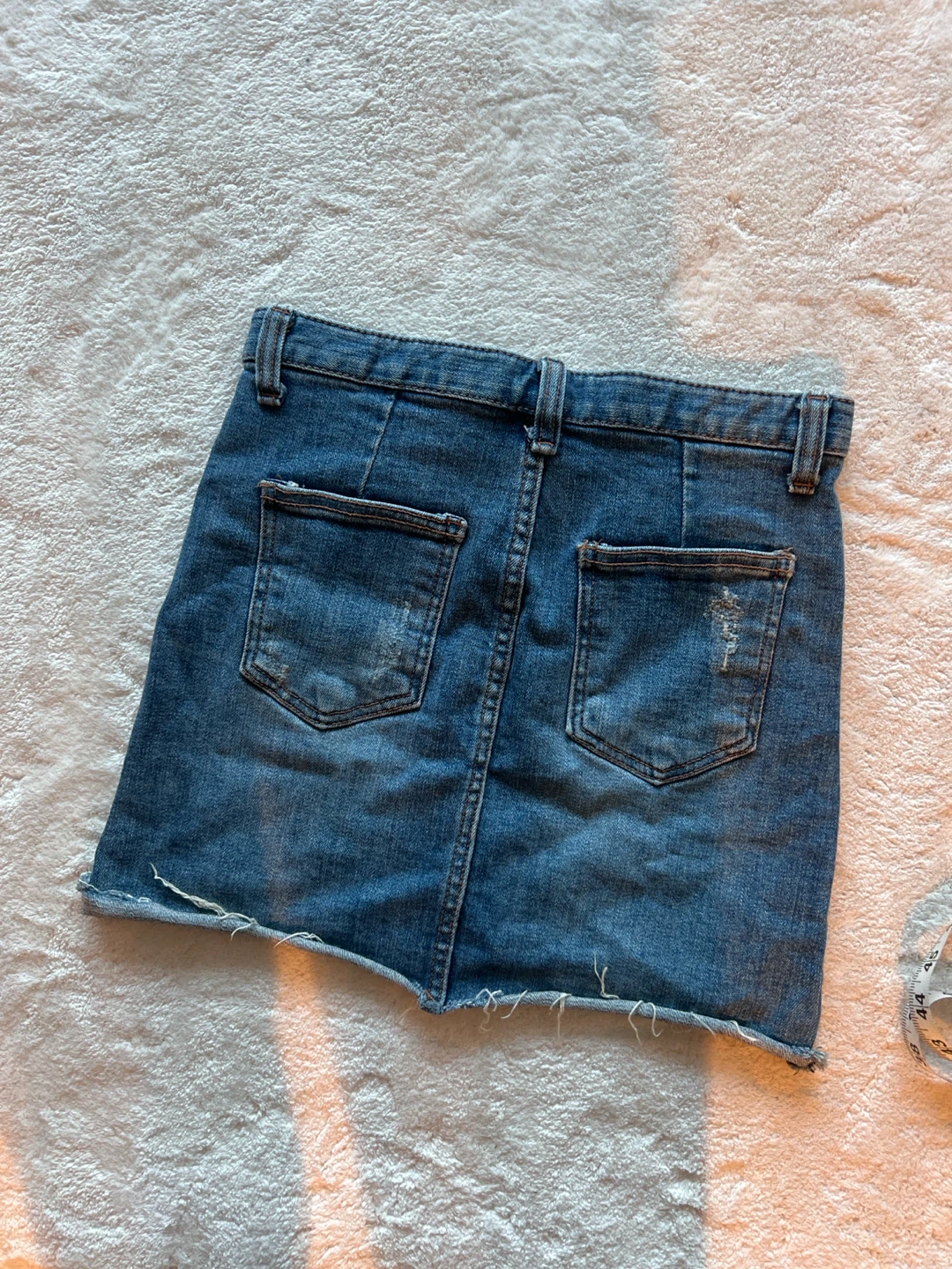 Korean stretchy Blue Denim Mini Skirt - photo 4